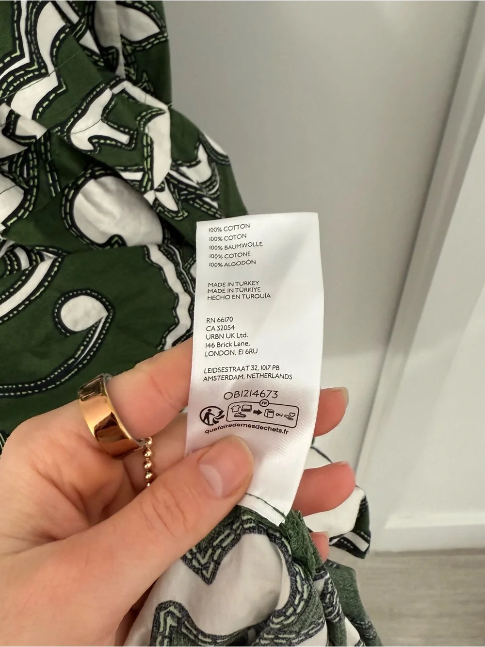 Anthropologie The Somerset Maxi Dress Puff Sleeve Green Novelty Print Small - Picture 7 of 14